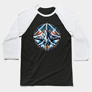 Aviator’s Crest | Geometric F-16 Falcon Tee Baseball T-Shirt